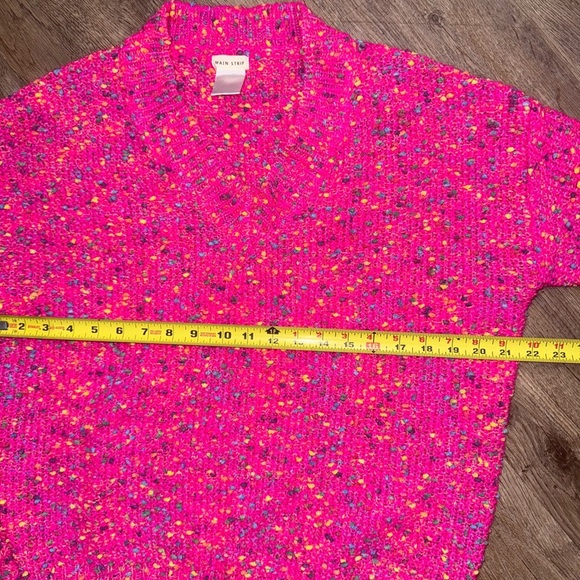 Main Strip • Hot Pink Colorful Popcorn Knit Sweater - Picture 4 of 10
